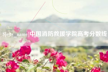 余姚中国消防救援学院高考分数线