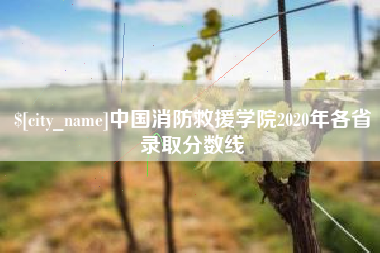 余姚中国消防救援学院2020年各省录取分数线