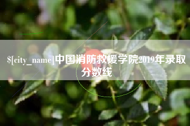 余姚中国消防救援学院2019年录取分数线