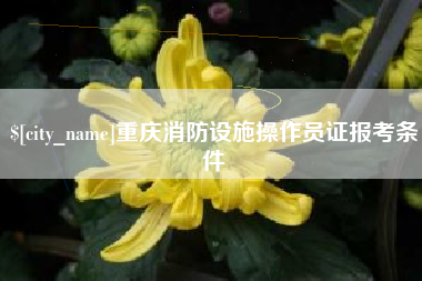 余姚重庆消防设施操作员证报考条件