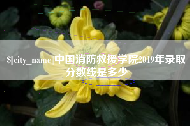 余姚中国消防救援学院2019年录取分数线是多少