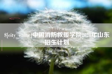 余姚中国消防救援学院2021年山东招生计划