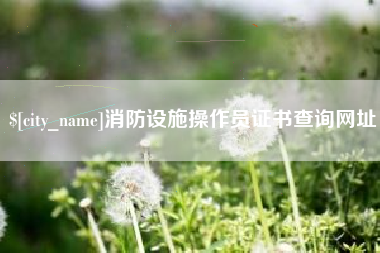 余姚消防设施操作员证书查询网址