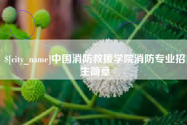 余姚中国消防救援学院消防专业招生简章