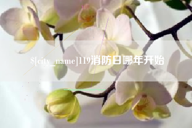 余姚119消防日哪年开始