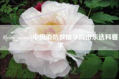 余姚中国消防救援学院山东选科要求