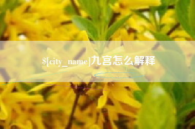 余姚九宫怎么解释